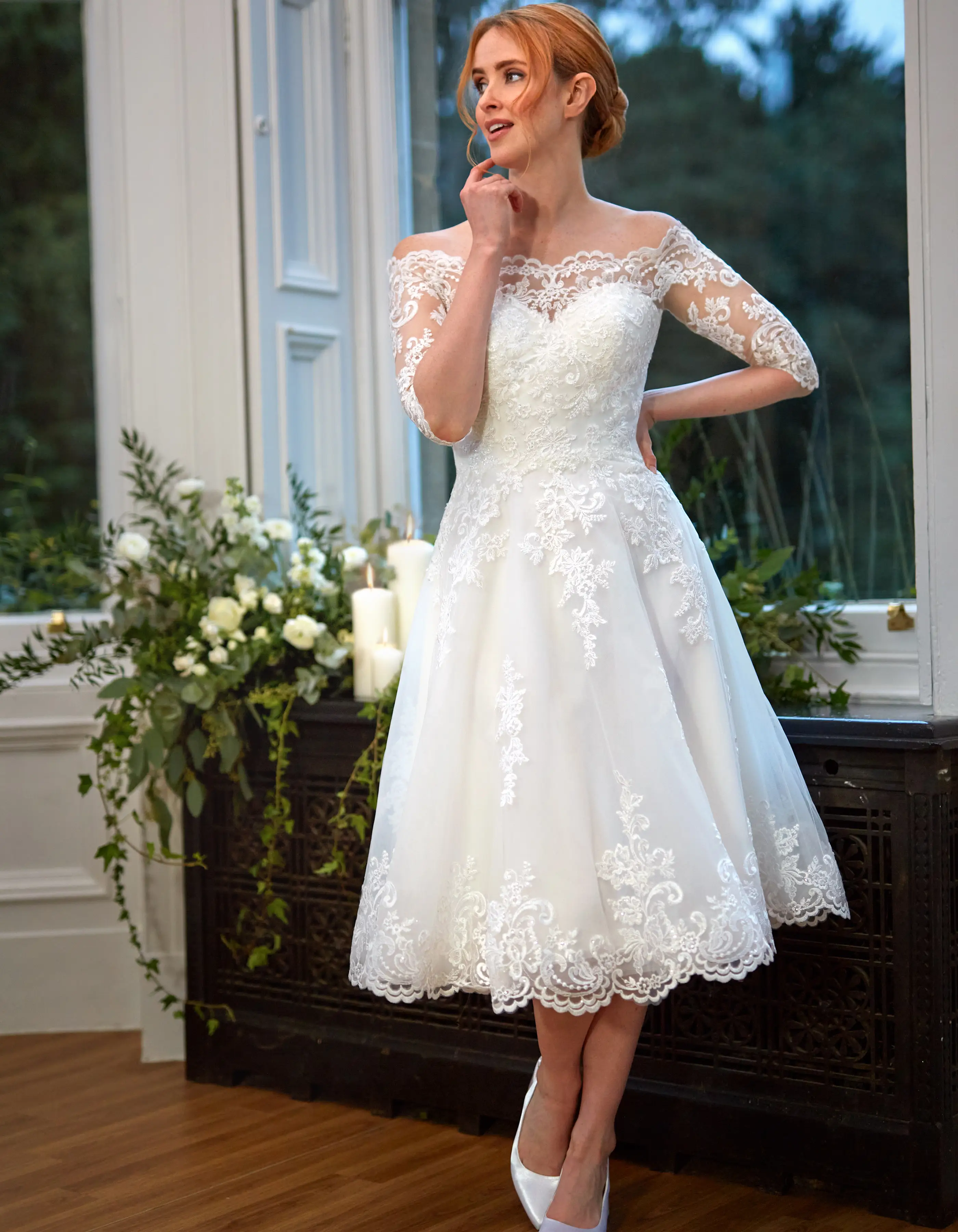 Tea length Wedding Dress
